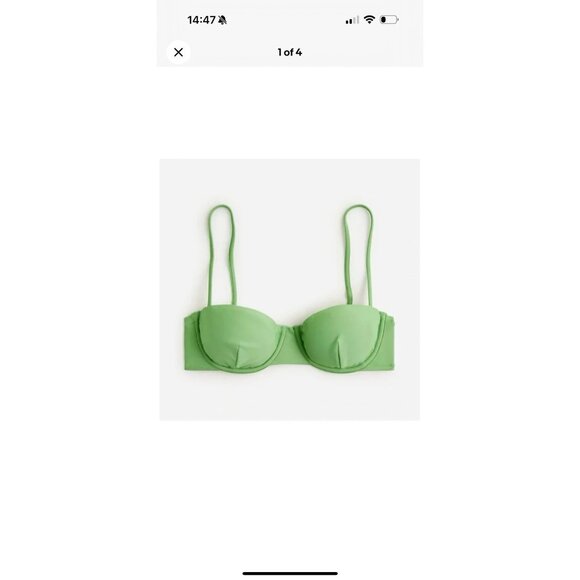 J.CREW Other - J. Crew Balconette Underwire Bikini Top 34B Rustic Willow Green BX612 NEW Y1